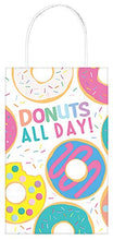 Load image into Gallery viewer, &quot;Donut Party&quot; Multicolor Printed Paper Kraft Bags, 8.25&quot; x 5&quot;, 8 Ct.
