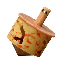 Load image into Gallery viewer, Hanukkah Chanukkah Dreidel, Beige With Orange Spots, Cut Out Lettering, Rounded Shape Design, 2&quot;, Perfect &amp; Great Gift for Hanukkah Collectors Kids Housewarming Birthday
