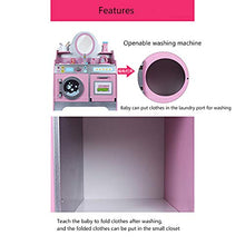 Load image into Gallery viewer, New Children&#39;s Suit, Simulation Wooden Princess Dressing Table Vanity Table Play House Girl Storage Jewelry Box, Pink
