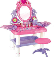BUYT Vanity Table Set Girls Dressing Make Up Table Vanities Pretend Makeup Vanity Table Set Include Toys Pre-Kindergarten Toys Dressing Makeup Table