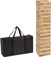 Load image into Gallery viewer, Trademark Innovations 90 Piece 3&#39; Tall Giant Wooden Stacking Puzzle Game with Carry Case
