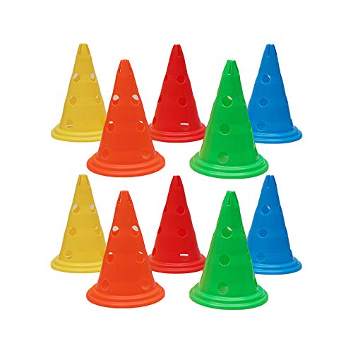 Plastic Traffic Cones, Cones Sports Equipment for Fitness Training, Traffic Safety Practice, Random Color,30cm