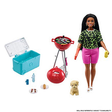 Load image into Gallery viewer, Barbie Mini Playset with Themed Accessories and Pet, BBQ Theme with Scented Grill, Gift for 3 to 7 Year Olds
