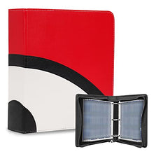 Load image into Gallery viewer, 9-Pocket Trading Card Binder ,Card Collector Album Fits 1080 Cards with 60 Sleeves Included, Compatible with PM Trading Cards and All Other Card Games.?Red?
