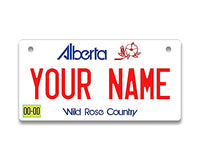 BRGiftShop Personalized Custom Name Canada Alberta 3x6 inches Bicycle Bike Stroller Children's Toy Car License Plate Tag