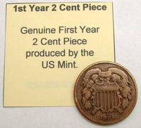 First Year 2 Cent Piece