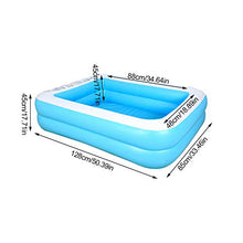 Load image into Gallery viewer, Viugreum Inflatable Swimming Pool, Family Kiddie Swimming Pool, 50.39&#39;&#39; x 33.46&#39;&#39; x 17.71&#39;&#39; Outdoor Swimming Pool for Lounging Outdoors, Garden, Backyard, Suitable for Adults, Kids, Toddlers

