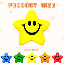 Load image into Gallery viewer, 45 Pieces Star Smile Face Stress Balls Mini Star Foam Balls Smile Funny Face Toys Relief Star Smile Balls for School Carnival Reward Student Prizes Party Favor Toy, 5 Colors (45 Pieces)
