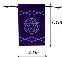 Load image into Gallery viewer, Maeaola Tarot Bag, Rune Bag, Purple Cloth Purse, Gift for Tarot (4.6 X 7.1 inches,One Piece)
