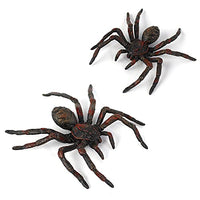 2 PCS Realistic Spider Figures, Giant Toy Spider Animal Model, Halloween Prank Props Party Decorations, Can Also Be Used for Doys, Gifts for Girl Education and Learning (Stovepipe Black Spider)
