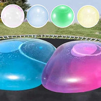 Water Ball Wubble Bubble Ball Toy 47'' for Adults Kids Giant Inflatable Beach Ball Soft Rubber Ball Jelly Balloon Balls for Outdoor Party (Yellow)