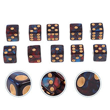 Load image into Gallery viewer, Toyvian 10pcs Acrylic Dice Set Tabletop Roleplaying RPG Gaming Novelty Accessories for Role Playing Game Math Teaching Blue
