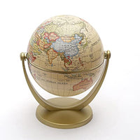 N / B Mini World Globe Desktop Globe, Geographic Globe with Stand, Swivels in All Directions World Map Globe, for Education Teaching, Office Desk Decor