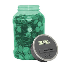 Load image into Gallery viewer, Teacher&#39;s Choice Digital Coin Bank Savings Jar by DE - Automatic Coin Counter Totals All U.S. Coins Including Dollars and Half Dollars - Original Style, Glow in The Dark
