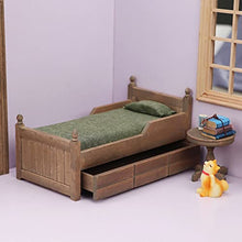 Load image into Gallery viewer, Yeahii Wooden Dollhouse Mini Drawer Bed,Miniature Simulation Furniture Model for Kids Pretend Play Toy DIY Accessories(1/12 Scale)
