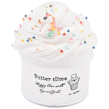 Load image into Gallery viewer, White Milk Butter Slime Floam Putty Glitter 200ML Premade Glossy Slime Cotton Mud Birthday Cake Slime DIY Sludge Kids Toys Party Favor for Girl Boy
