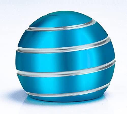 Mountain Giant Kinetic Desk Toy with Full Body Visual Illusion Ball Decompression Ball Fidget Stress Anxiety Relieves Aluminium Decoration Ball for Kids and Adults (Blue)