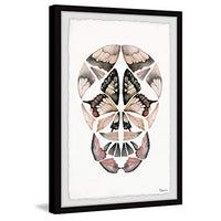 Parvez Taj Kaleidoscope Butterfly Skull II Framed Painting Print