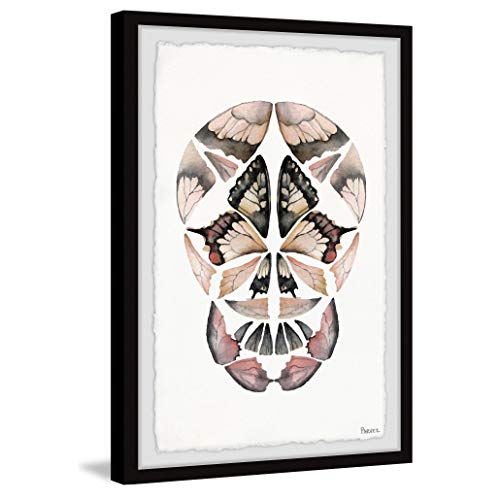 Parvez Taj Kaleidoscope Butterfly Skull II Framed Painting Print
