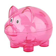 Load image into Gallery viewer, idalinya Pig Bank Money Box Kids&#39; Toy Cute Colorful Cartoon Shape Birthday Gift Decorate Transparent Plastic Coin Collectible Saving Container(Rose Pink)
