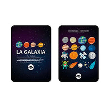 Load image into Gallery viewer, Flashcards La Galaxia / Flashcards The Galaxy - Flashcards Ages 6 M and Up - Spanish to English Flash Cards - Spanish/English Learning Games for Toddlers and Preschoolers
