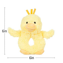 Load image into Gallery viewer, Apricot Lamb Baby Duck Soft Rattle Toy, Plush Stuffed Animal for Newborn Soft Hand Grip Shaker Over 0 Months (Duck, 6 Inches)
