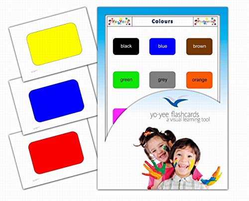 Yo-Yee Flash Cards - Color Picture Cards - English Vocabulary Cards for Toddlers and Babies - English Flashcards - Including Teaching Activities and Game Ideas and More and More