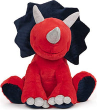 Load image into Gallery viewer, GUND Carson Triceratops Dinosaur Plush Stuffed Animal, Red and Blue, 12&quot;
