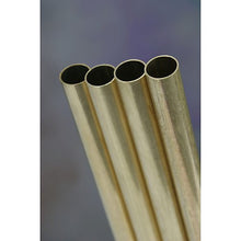Load image into Gallery viewer, K&amp;S Precision Metals 9825 Round Brass Tube, 7mm O.D. X .45mm Wall Thickness X 300mm Long, 2 Pieces per Pack, Made in The USA
