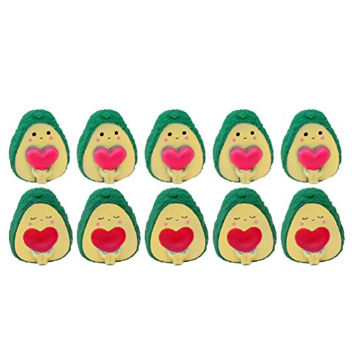 NUOBESTY 10Pcs Animal Stress Toys Kawaii Stress Toys Avocados Squeeze Toys Mini Novelty Gifts for Kids Birthday Party Supplies Favors Goodie Bags Fillers
