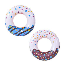 Load image into Gallery viewer, 53Inch Pool Floats Donuts Swim Rings Floats Adult Donut Raft Rings for Kids Adults Swim Tubes Inflatable Beach Swimming Party Raft Floaties Blue
