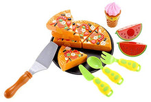 Load image into Gallery viewer, Liberty Imports Pretend Play Cooking Cutting Foods Set - Kitchen Fun Cuttable Food Toys - Early Development Educational Gift for 2, 3, 4, 5, 6 Year Old Kids, Boys, Girls (Pizza Party)
