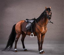Load image into Gallery viewer, Lana Toys JXK 1/12 Germany Hanover Horse Figure Warm-Blood Horse Hanoverian Steed Animal Model Realistic Educational Painted Figure Decoration Toy Collector Gift Adult (Brown &amp; Black)
