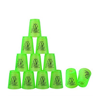 Quick Stacks Cups, 12 PC of Sports Stacking Cups Speed Training Game(Green)