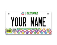 BRGiftShop Personalized Custom Name Mexico Guerrero 3x6 inches Bicycle Bike Stroller Children's Toy Car License Plate Tag