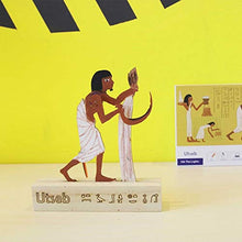 Load image into Gallery viewer, Qiter Diy Wooden Toy, Character Shape Wooden Board Ancient Egyptian Farmer Diy Craft Electric Toy
