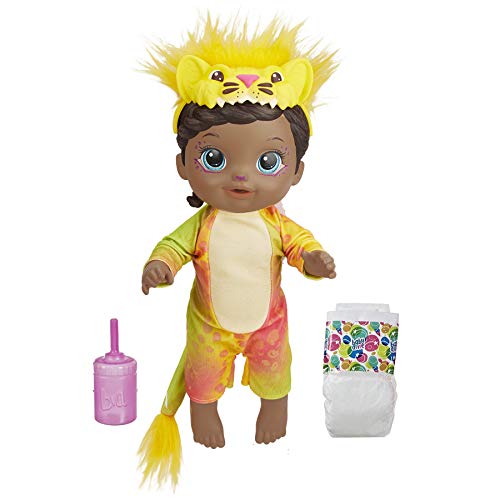 Baby Alive Rainbow Wildcats Doll, Lion, Accessories, Drinks, Wets, Lion Toy for Kids Ages 3 Years and Up, Black Hair (Amazon Exclusive)