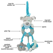 Load image into Gallery viewer, Baby Crib Hanging Toy Cartoon Animal Stroller Decoration Dolls Built-in BB Newborn Rattles Toys for Infant Toddlers(Blue Dog)
