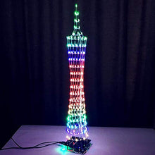 Load image into Gallery viewer, Light Cube DIY Set Electronic Tower Colorful LED Kit with Remote Control Electronic Tower LED Display Kit Anti-Corrosion and Anti-wear Colorful Light DIY Set
