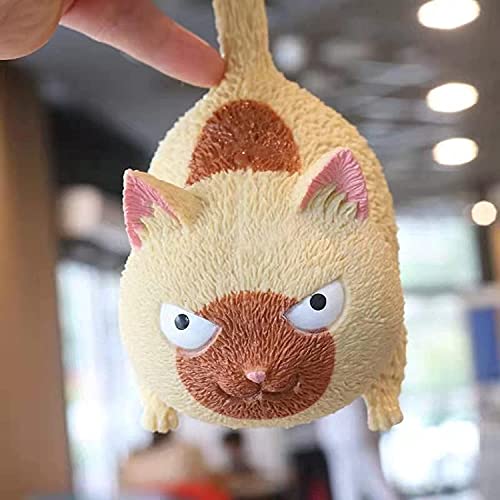 Climbtop Funny Cute Cat-Shaped Ball,Stress Relief Squeeze Ball Stress Toys for Kids and Adults (A2)