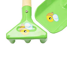 Load image into Gallery viewer, Sungmor Kids Garden Tools Set | Pretty &amp; Cute Little Gardener Kit | Package Includes 3PC Green Honeybee Watering Can &amp; Trowel &amp; Rake Gardening Hand Tools | Perfect for Play Around Garden,Yard or Beach
