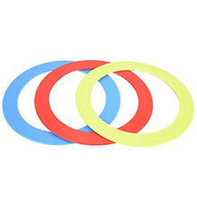 Load image into Gallery viewer, 01 Acrobatic Throwing Juggling Ring Yellow Red Blue 3pcs/Set Juggling Throwing Ring, Acrobatic Throwing Ring, for Outdoor Juggling

