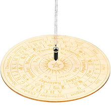 Load image into Gallery viewer, Star Pendulum Board Dowsing Divination Metaphysical Message Board Wooden Divination Board with Black Crystal Dowsing Pendulum Necklace Witchcraft Wiccan Altar Supplies Kit
