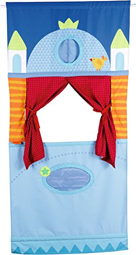 HABA Doorway Puppet Theater - Space Saver with Adjustable Rod Fits in Most Doorways