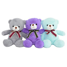 Load image into Gallery viewer, Tezituor Cute Soft Teddy Bear Stuffed Animals Plush Toys in 3 Colors - 3-Pack of Teddy Bears Gift for Boy Girl Kids 12 inches ( Blue/Gray/Purple )
