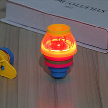 Load image into Gallery viewer, LED Light Up Flashing UFO Spinning Tops with Gyroscope Family Novelty Desktop Toys Party Favors Board Game (2pc)
