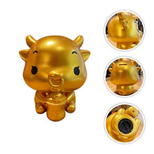 Load image into Gallery viewer, IMIKEYA Animal Piggy Bank Golden Cow Cattle Ox Coin Bank Money Saving Box Chinese Zodiac Animals Mascot Figures Year of The Ox Decorations Lunar New Year Supplies
