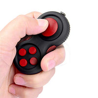 Duddy-Cam Fidget Pad 8 Fun Features, Retro Classic Controller Handheld Game Pad, Perfect for Skin Picking, Anxiety and Stress Relief Sensory Toy for Children, Adults, ADD ADHD Autism + Lanyard (Red)