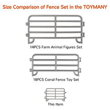 Load image into Gallery viewer, TOYMANY 54PCS Mini Toys Fence with Farm Animals - Tiny Horse Corral Plastic Fencing for Farm Barn Paddock Horses Figurines for Kids Toddlers
