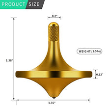 Load image into Gallery viewer, CHEETOP Precision Brass Spinning Top,Elegant Stable Metal Desktop Toy Gyro,Relaxation Kill Time Toy,Hardest Silicon Nitride is Inlaid at The Bottom,Quiet Noiseless (Gold,Large Size Diameter 34mm)
